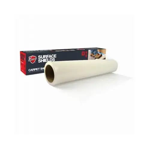 Surface Shields CS36200 CARPET SHIELD Carpet Protection, 200 ft L, 36 in W, Plastic, Clear