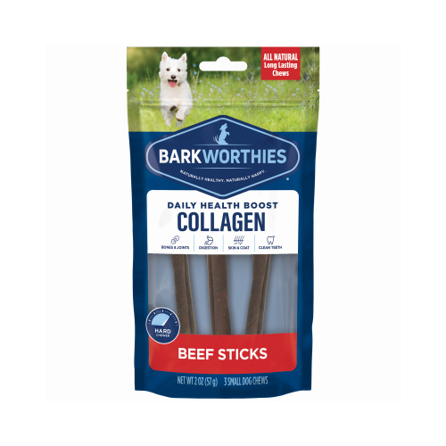 AMERICAN DISTRIBUTION & MFG CO 2022644 95% Collagen Beef Sticks Dog Treats, 6-In  pack of 3