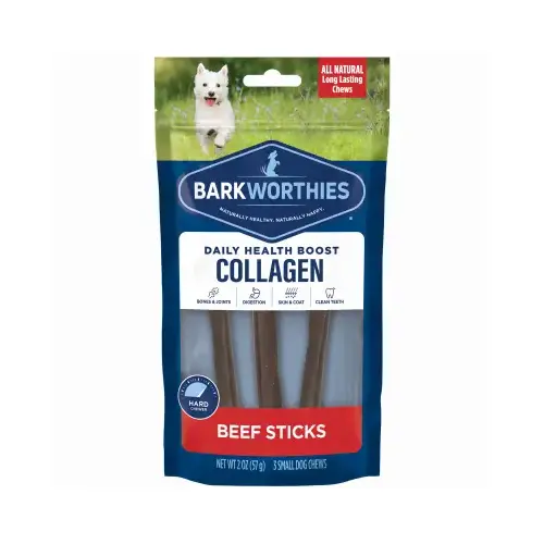 95% Collagen Beef Sticks Dog Treats, 6-In - pack of 3