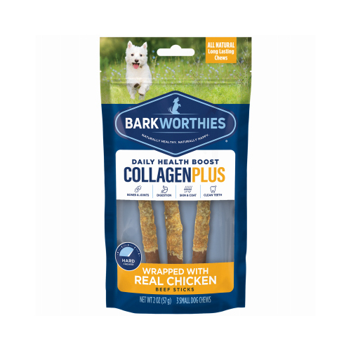 Chicken Wrapped Collagen Natural Dog Chews, 6-In  pack of 3