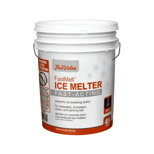 COMPASS MINERALS 3101823 Fast Melt Ice Melter, 45-Lb. Pail