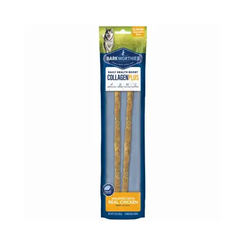 AMERICAN DISTRIBUTION & MFG CO 2023085 Chicken Wrapped Collagen Natural Dog Chews, 12-In Pair