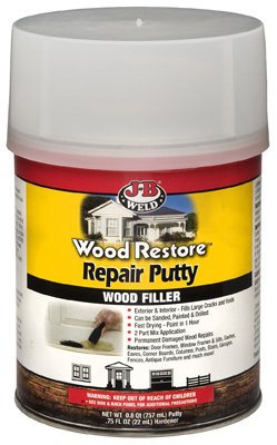 J-B Weld 40004 Wood Restore Repair Putty Wood Filler, 32-oz.