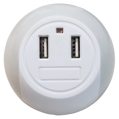 Globe Electric 8969001 LED Night Light + 2 USB Ports