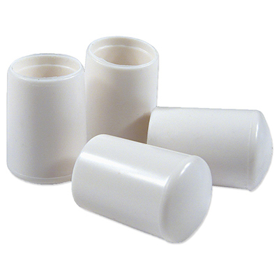 RICHELIEU AMERICA LTD F32000TV Furniture Leg Tip, White Vinyl, 5/8-In - pack of 4