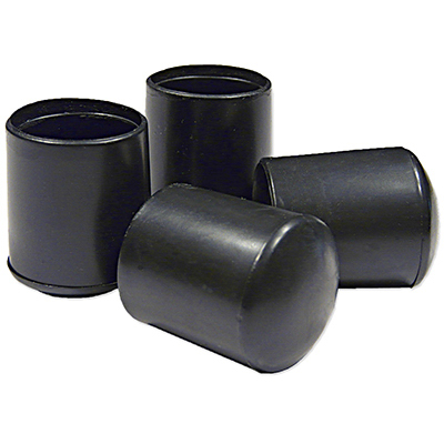 RICHELIEU AMERICA LTD F32009TV Furniture Leg Tip, Black Vinyl, 1-1/8-In  pack of 4