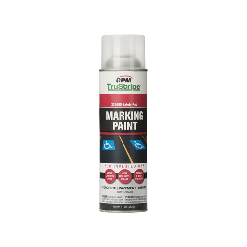 Inverted Aerosol Marking Paint, Safety Red, 17-oz.