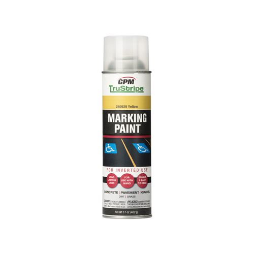 Inverted Aerosol Marking Paint, Yellow, 17-oz.