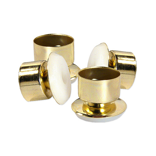 Furniture Swivel Glide, Gold Brass/Plastic, 3/4-In - pack of 4