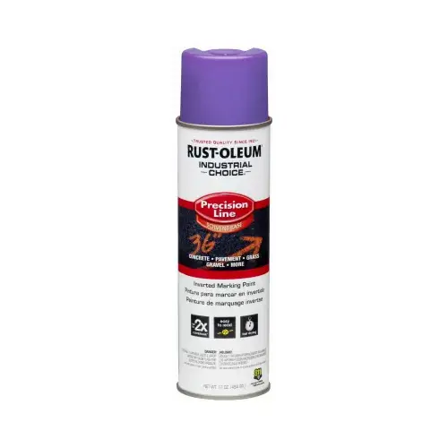 Industrial Choice Precision Line Marking Spray Paint, Fluorescent Purple, 17-oz.