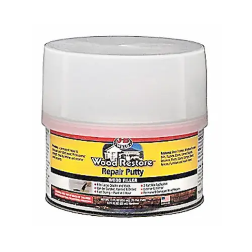 Wood Restore 12 Oz. 2-Part Repair Wood Putty Tan