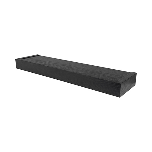 Floating Shelf, Modern Design, Black, 24-In.