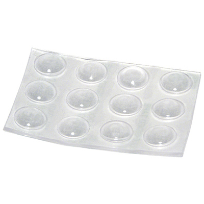 RICHELIEU AMERICA LTD 23148TV Vinyl Bumpers, Self-Adhesive, Clear, Round, 3/8-In  pack of 12