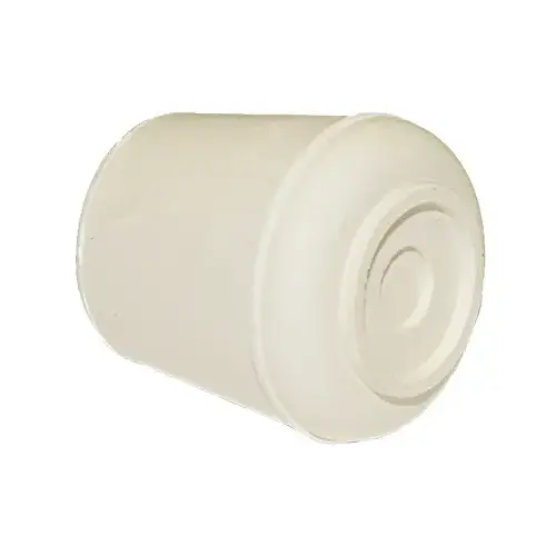 Furniture Leg Tip, Off White Rubber, 5/8-In.