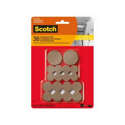 Gripping Furniture Pads, Brown, 36-Ct.