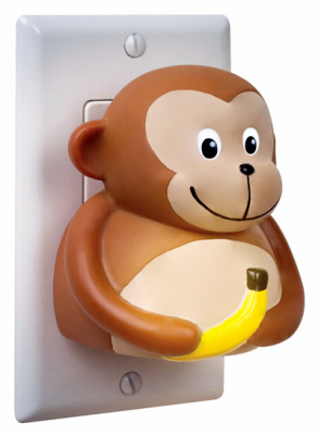 Globe Electric 89757 LED Night Light, Monkey, Automatic