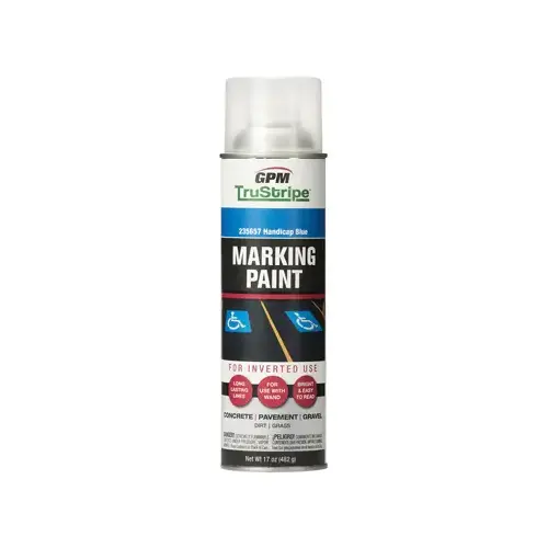 Inverted Aerosol Marking Paint, Handicap Blue, 17-oz.