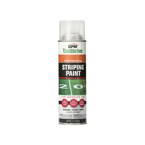 Inverted Aerosol Striping Paint, Safety Orange, 17-oz.