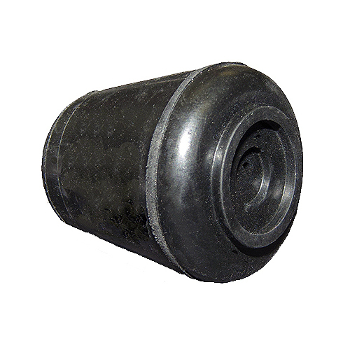 Furniture Leg Tip, Black Rubber, 1/2-In.