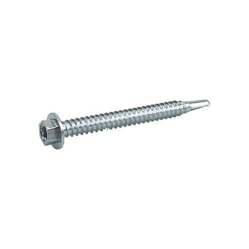 Power Pro Metal Screws, Self-Drilling, Hex Washer Head, #1/4-14 x 2.5-In., 22-Ct.