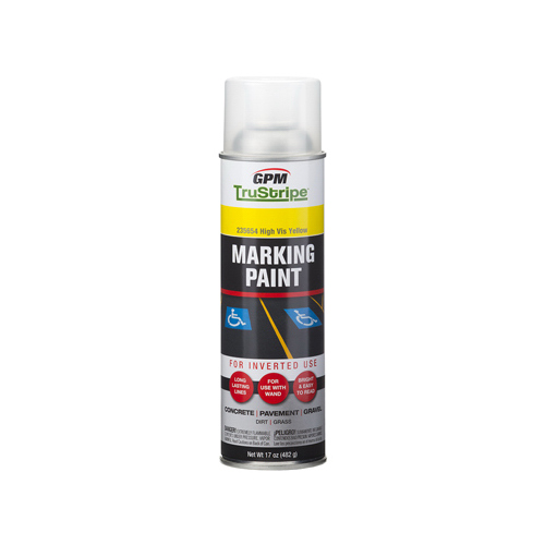 Inverted Aerosol Marking Paint, High Visibility Yellow, 17-oz.