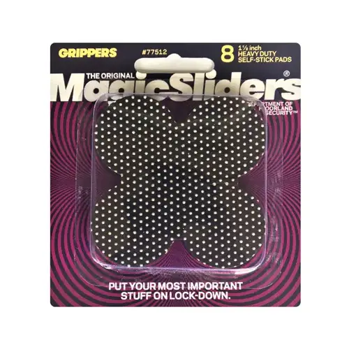 Gripper Pad, Self-Stick, 1.5-In Black - pack of 8