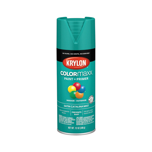 COLORmaxx Spray Paint, Catalina Mist, Satin, 12-oz.