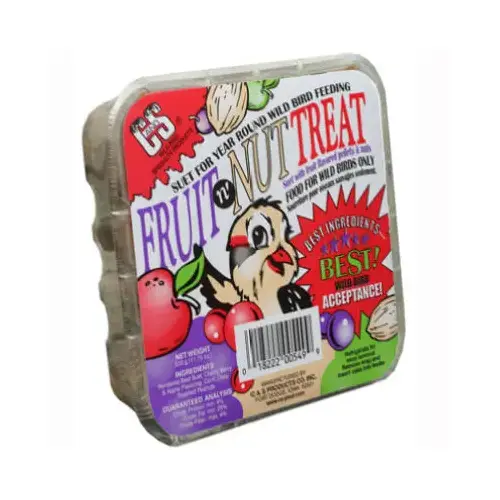 C&S Products 12549-XCP12 Suet Cake, Fruit 'N Nut Treat, 11-oz. - pack of 12