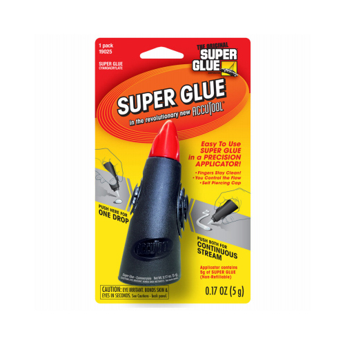 SUPER GLUE CORP/PACER TECH 11710227 Accutool Super Glue Liquid, 5-gm.