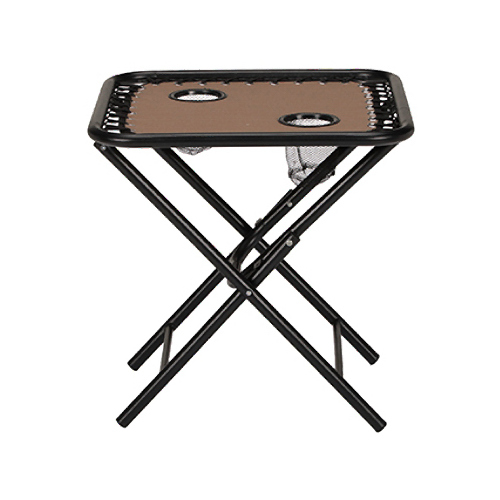 WOODARD, LLC RXTV-1921-FT-M Sunny Isles Folding Side Table for Zero Gravity Chair, 2 Cup Holders, Mocha Tan