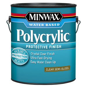 Minwax 14444-XCP2 Polycrylic Protective Finish, Semi-Gloss Clear, 1-Gallon  - pack of 2