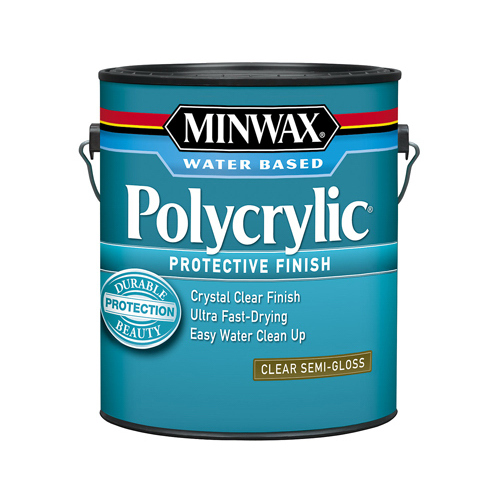 Minwax 14444-XCP2 Polycrylic Protective Finish, Semi-Gloss Clear, 1-Gallon  - pack of 2