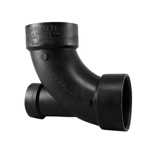 Charlotte Pipe ABS 00307 0800HA ABS/DWV Long Sweep Elbow, 90Degree, 3 x 3 x 2In.