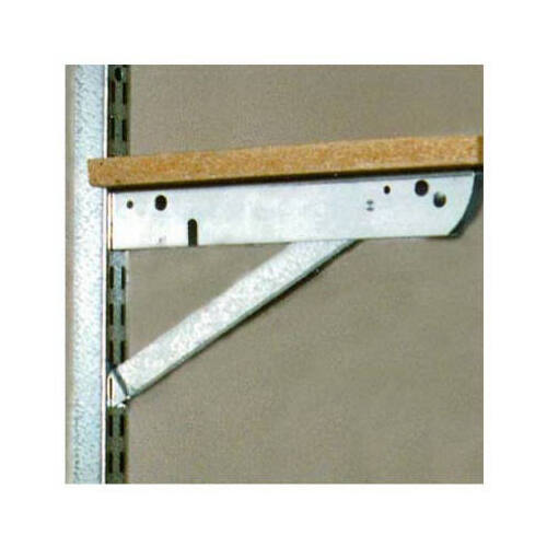 KNAPE & VOGT MFG CO BK010314 Galvanized Steel Double Shelf Bracket with FoldOut, 13In.
