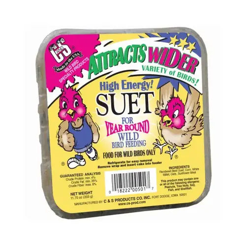 C&S Products 100214152 Suet Cake, High Energy, 11.75-oz.
