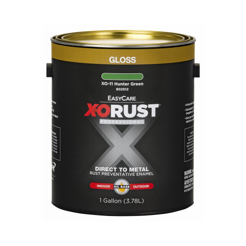 Interior/Exterior Anti-Rust Enamel, Gloss Hunter Green, Oil-Base, 1-Gallon