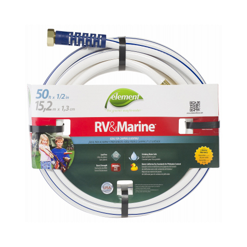 Swan CELMRV12050 MRV12050 Water Hose, 1/2 in ID, 50 ft L, White