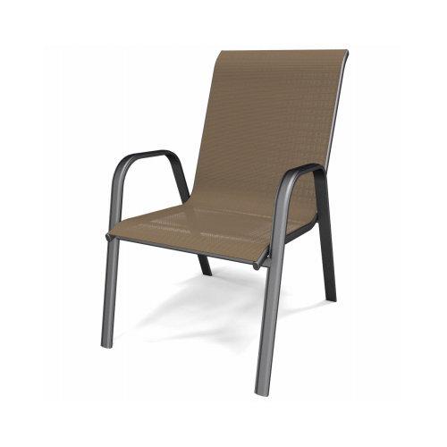 Sunny Isles Chair, Stackable, Steel, Tan Sling Fabric