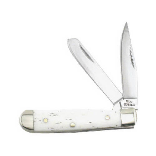 FROST CUTLERY COMPANY 15-086SB Baby Trapper Gentlemen's Pocket Knife, Smooth Bone, 2-In. Blade