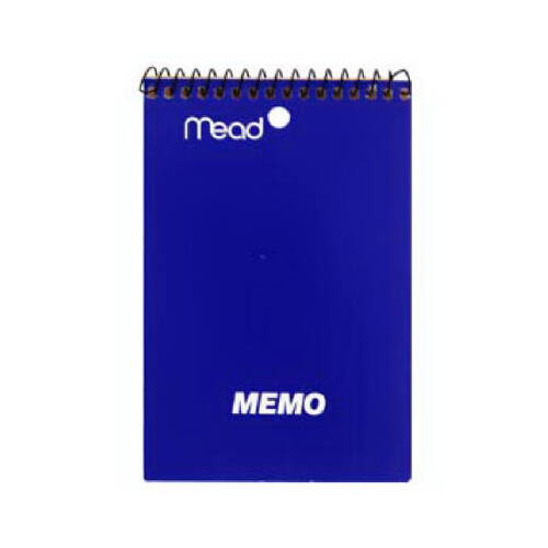 ACCO/MEAD 45464-XCP12 Wirebound Memo Book, College Rule, 4 x 6-In., 40 Sheets, Assorted Colors - pack of 12