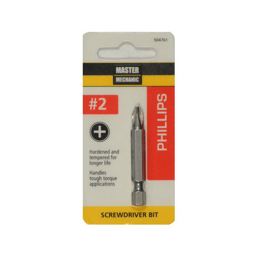 #2 Phillips Screwdriver Bit, 2-In.