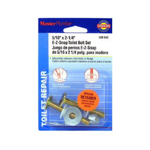 Snap-Off Toilet Flange Bolt Set Pair