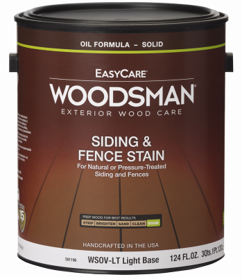 TRUE VALUE MFG COMPANY WSOVLT-GAL House & Trim Stain, Oil, Solid-Color, Light Base, 1-Gallon