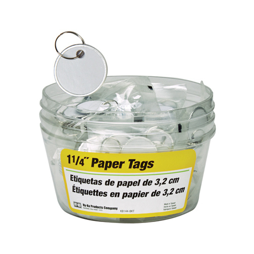 Paper Tag with Split Ring In Display Bucket, 1.25-In., 25-Pc - pack of 5