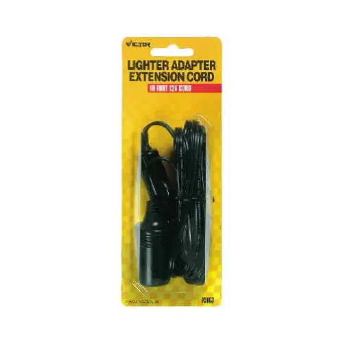 Lighter Adapter Extension Cord, 12-Volt, 10-Ft..