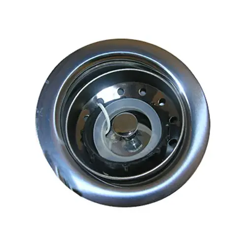 Kitchen Sink Strainer, Plastic Body with Chrome Finish