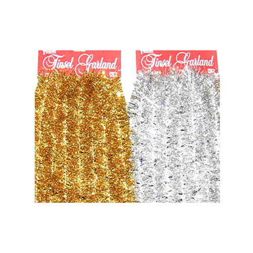 Soft & Silky Garland, Gold & Silver, 2-In. x 15-Ft.