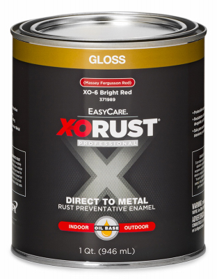 TRUE VALUE MFG COMPANY XO6-QT Premium Ant-Rust Oil-Base Enamel, Bright Red Gloss, 1-Qt.