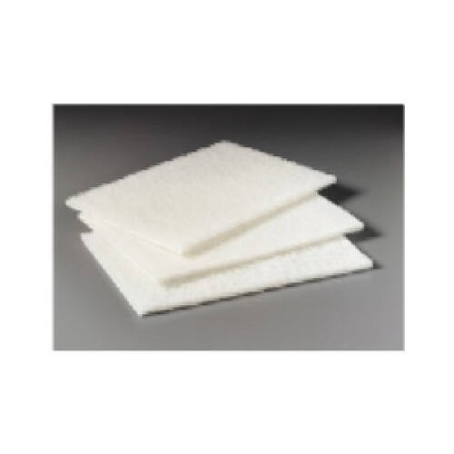 Cleaning Pad, Light Duty, 6 x 9-In. White