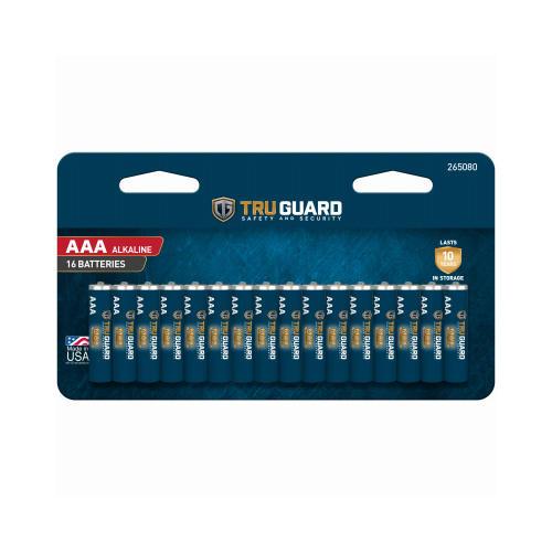 Alkaline Batteries, AAA  pack of 16